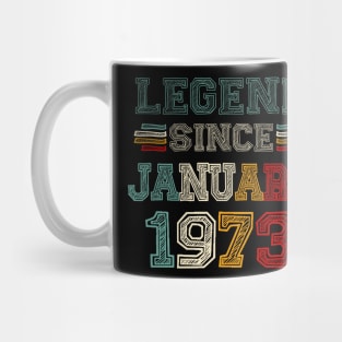 50 Years Old Legend Since January 1973 50th Birthday Mug